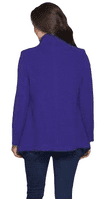 Womens Purple Waterfall Drape Wool Coat K9099